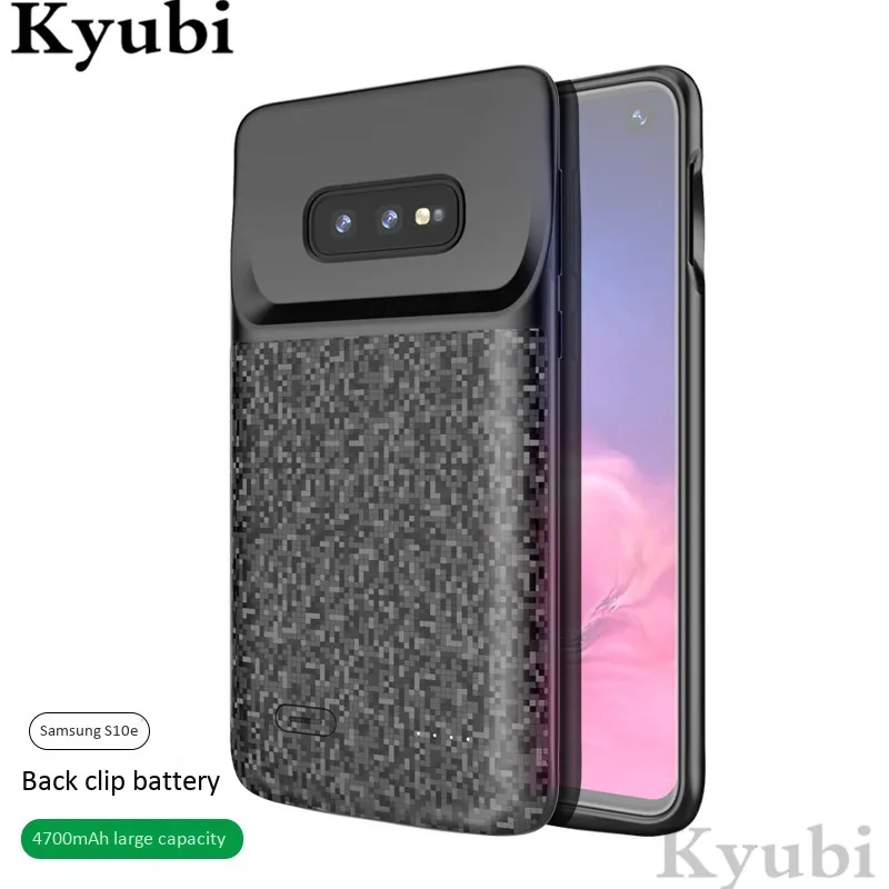 

Silicone Power Bank Case For Samsung Galaxy S10E Slim External Protable Battery Pack Backup 4700mAh Charging Case Battery Case