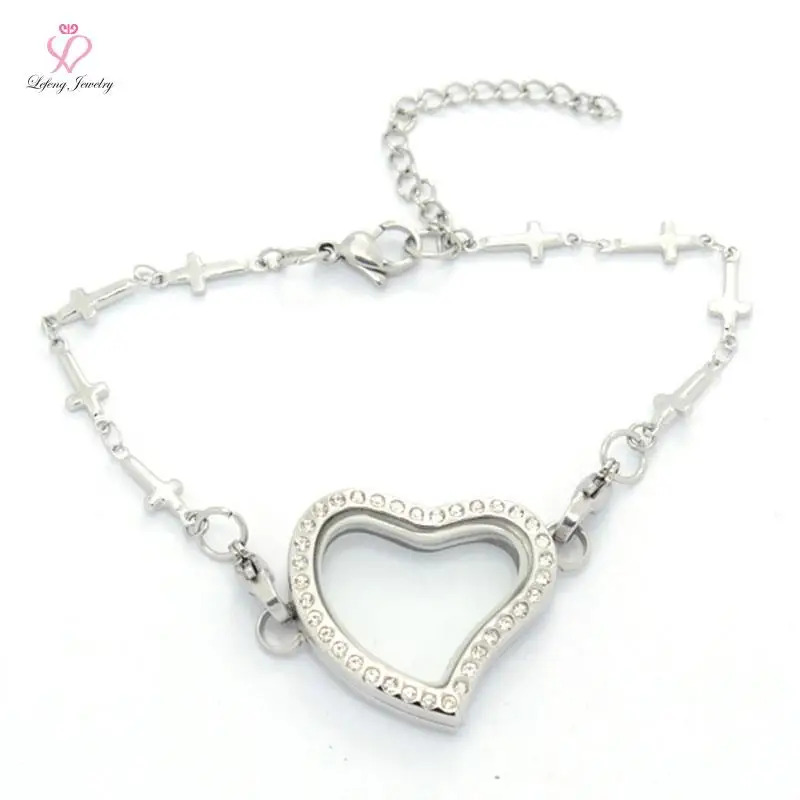 Buy Cute Style Heart Crystal Silver 316L