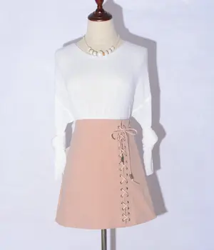 

Faldas Europe And A-line America Real 2020 New Style Women's High Waist Suede Cloth Half Body Straps A Word Sexy Bag Hip Skirt