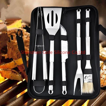 

250pc/50Set Stainless Steel Barbecue Grilling Tools Set BBQ Utensil Accessories Camping Outdoor Cooking Tools Kit with Carry Bag