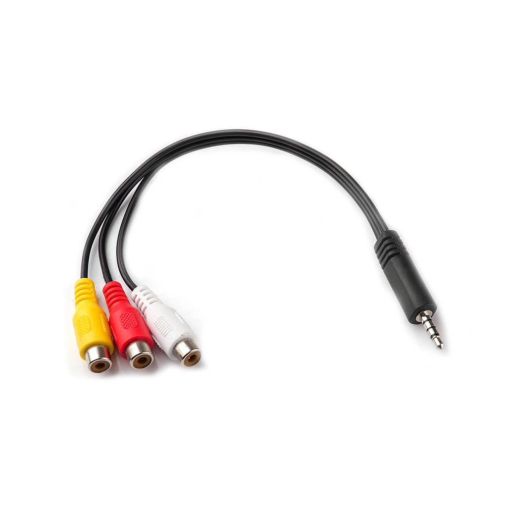 3 5 мм штекер на RCA штепсельная розетка переходник аудио конвертер видео av кабель