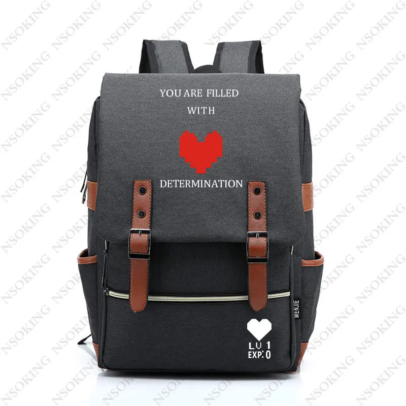 Undertale рюкзак новая игра для подростков мужчин wo Мужская Студенческая Холщовая Сумка персонализированные модные дорожные рюкзаки