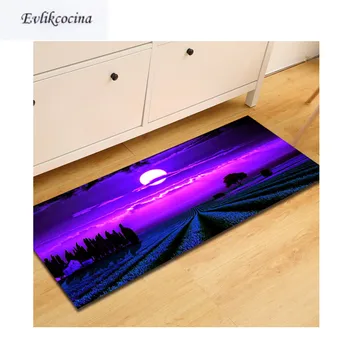 

Free Shipping Rugs And Carpets Purple Sky Lavender Door Floor Tapetes Para Casa Sala Carpet For Toliet Non Slip Alfombra Bano
