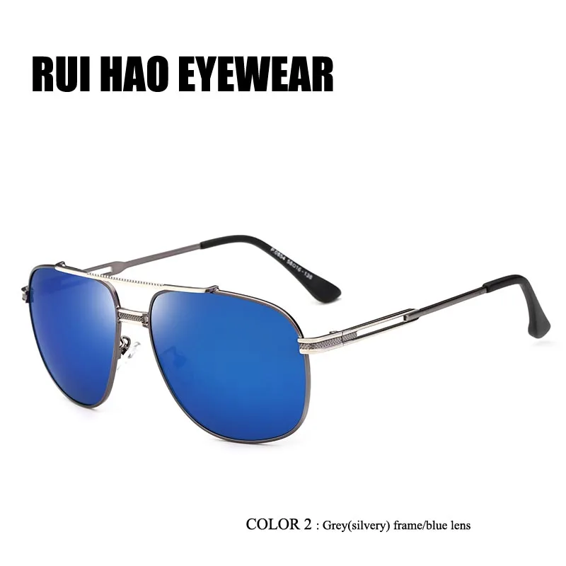 Rui Hao Eyewear Rectangle Sunglasses Men Retro Driving Polarized
