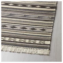 Большой ковер, плоский, ручной работы 200x300 см серый