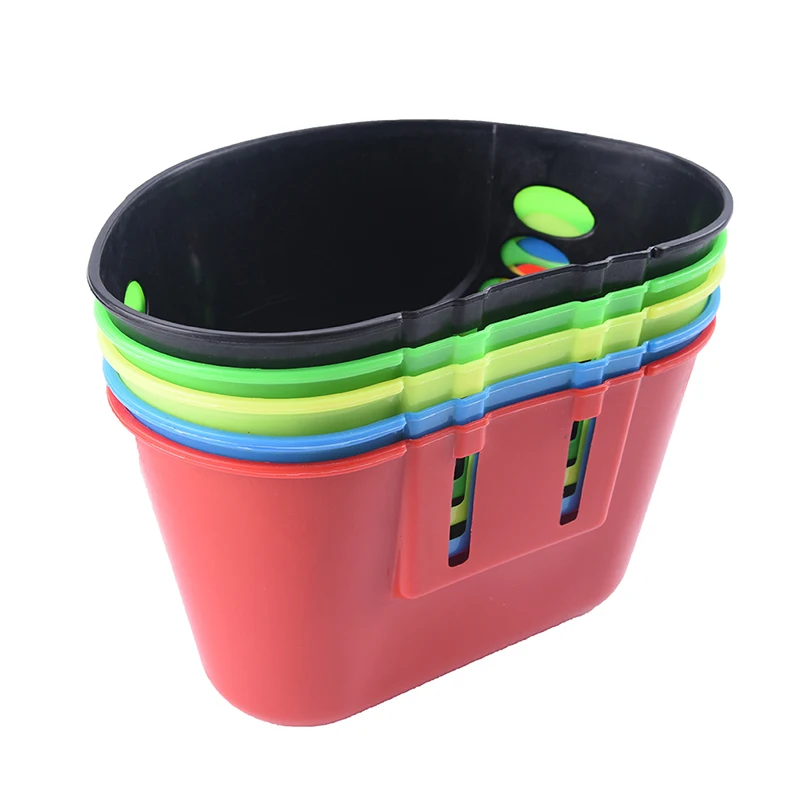 Sale Portable Plastic Pannier Front Handlebar Carrier Storage Basket For Children Bike 3