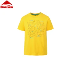 Royalway Удобная дышащая мужская открытая Футболка с принтом и круглым вырезом# RFTM2032F