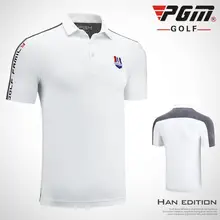 Рубашка для гольфа мужская Спортивная Футболка для гольфа с коротким рукавом летние дышащие быстросохнущие рубашки с воротником-стойкой спортивные топы Для Гольфа