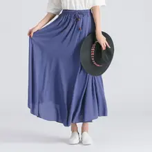 Женская юбка летняя повседневная 12 ярких цветов эластичная резинка на талии плиссированные макси юбки богемные пояса длиной до щиколотки мягкая длинная юбка