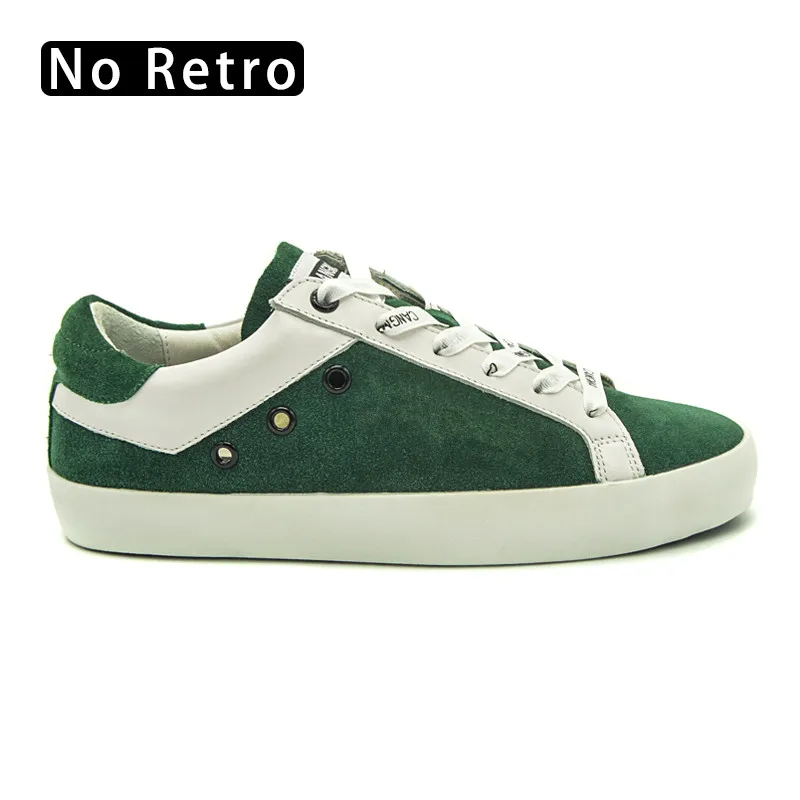 CANGMA/Мужская обувь в британском стиле; темно-синие кроссовки из натуральной кожи; замшевая обувь; мужская повседневная обувь; Мужская обувь «Старый скоо» - Цвет: green shoes
