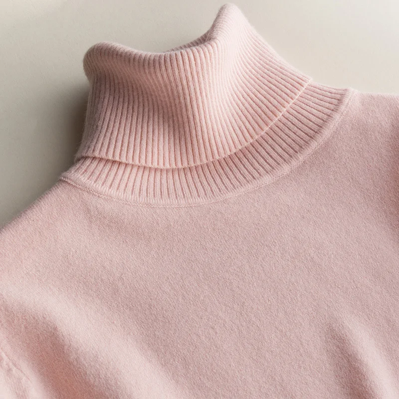 ZEHANGSEA high collar women sweater and pullovers Spring and Autumn women long sleeved sweaters  Comfortable simple Knitted clot