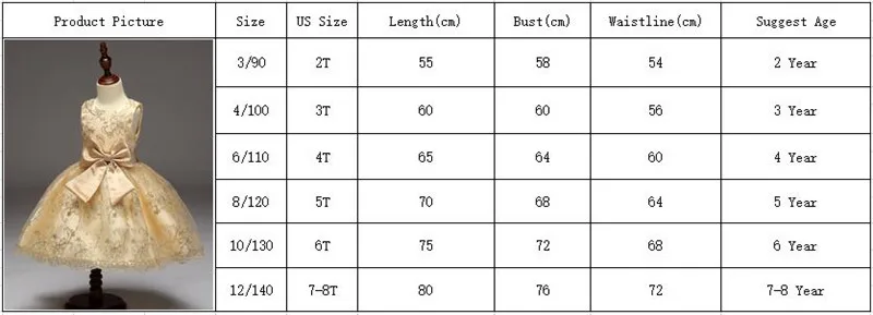 Новые Летнее платье принцессы Платье с бантом для девочки без рукавов золотая линия цветочный элегантное вечернее платье на крестины