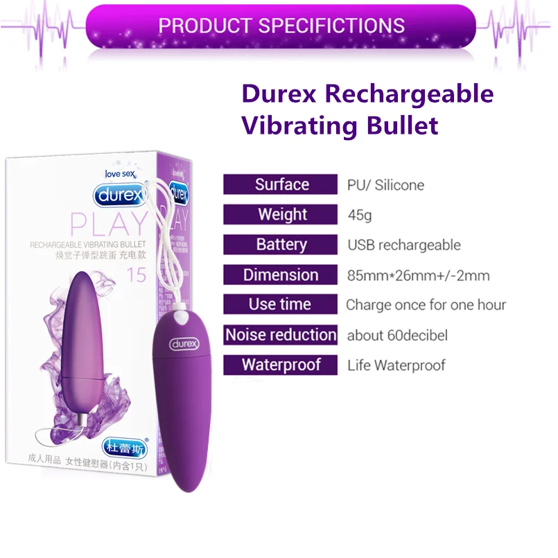 Мощный мини вибратор Durex для точки G виброяйцо USB зарядка Стимуляция клитора 5