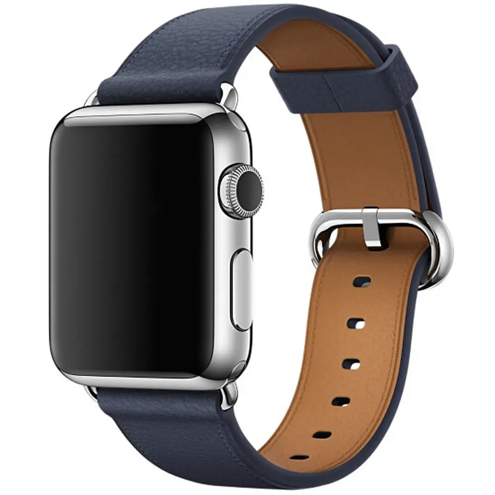 Натуральная кожа часы ремешок Ремешок для Apple Watch iWatch серии 1 2 3 38/42 мм