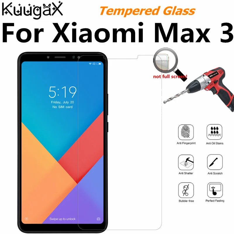 Закаленное стекло для оригинального смартфона Xiaomi Mi Max 3 6 ГБ ОЗУ 128 Гб ПЗУ max3 9H