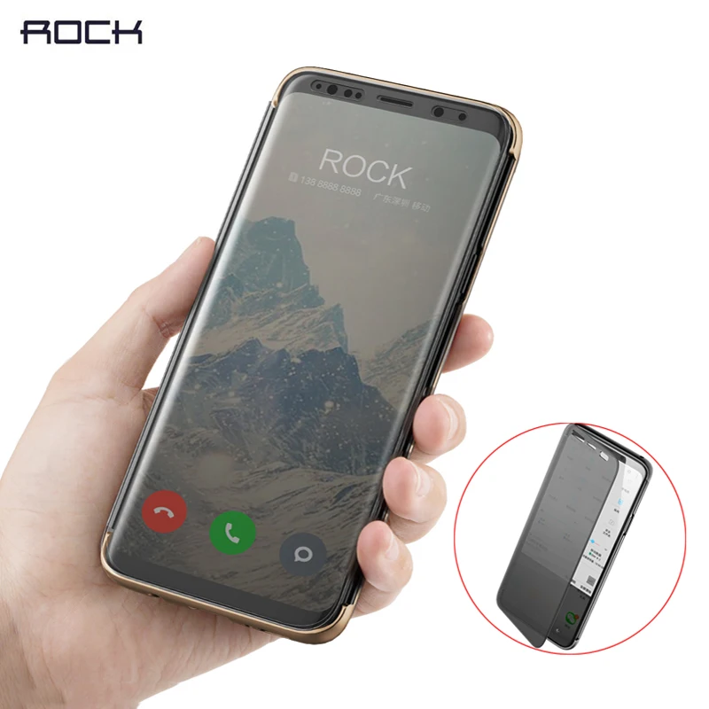 

For Samsung Galaxy S9 S9 Plus Case Rock Dr.v Series Smart Flip Protective Case for Galaxy S9 S9+ with Full Screen Window view