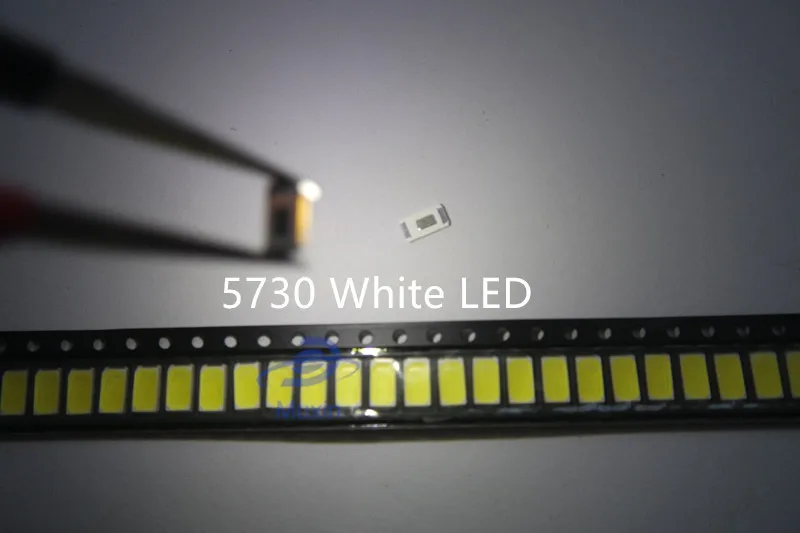 200 шт. SMD 5730 Диод Белый SMD 5730 0,5 Вт светодиодный 5630 6000 К 6500 к супер яркий чип SMD5630 5730SMD 150mA PCB SMT светодиод