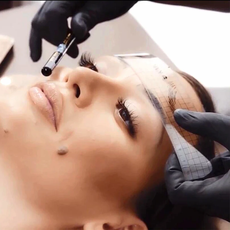 1 шт линейка для бровей Трафарет профессиональные линейка для перманентного макияжа Набор инструментов для Microbladin для бровей измерения mark визажист