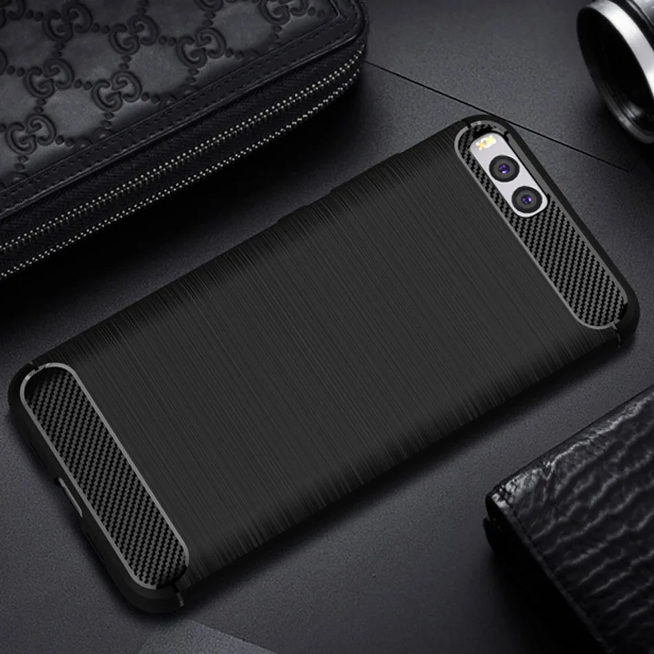Чехол-накладка для Xiaomi mi6 M6 силикон углеродное волокно | Мобильные телефоны и