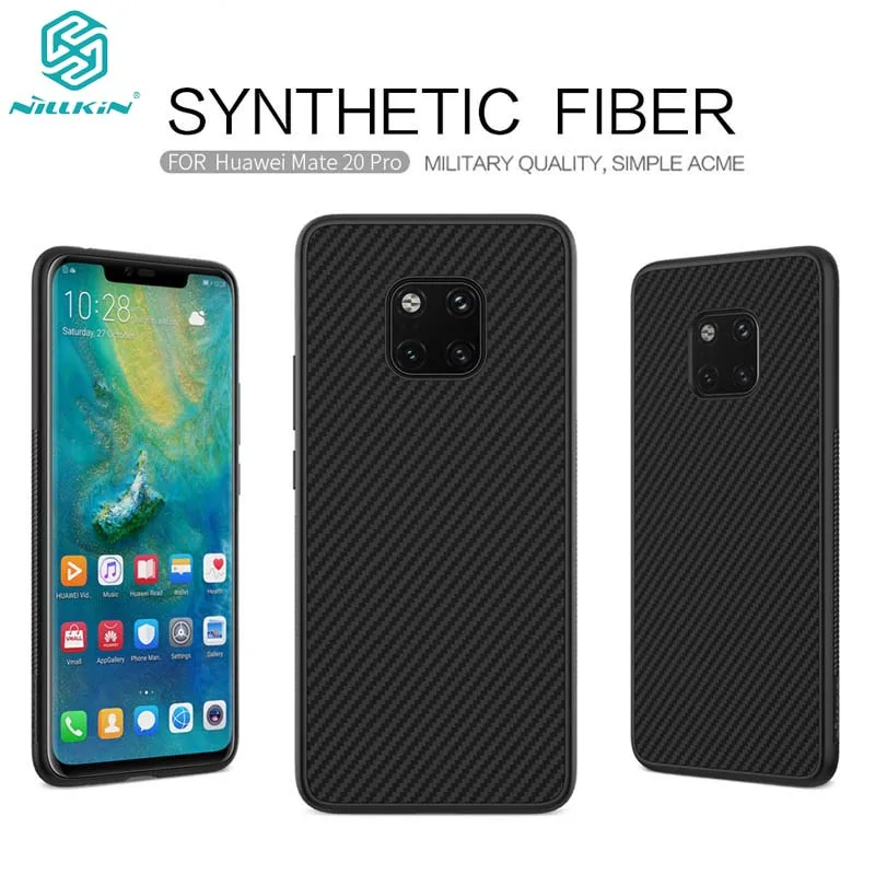 

NILLKIN Synthetic Fiber Case for Huawei Mate 20 Pro/ Mate 20 Luxury Carbon Fiber Slim Frosted Back Cover for Huawei Mate 20 Pro