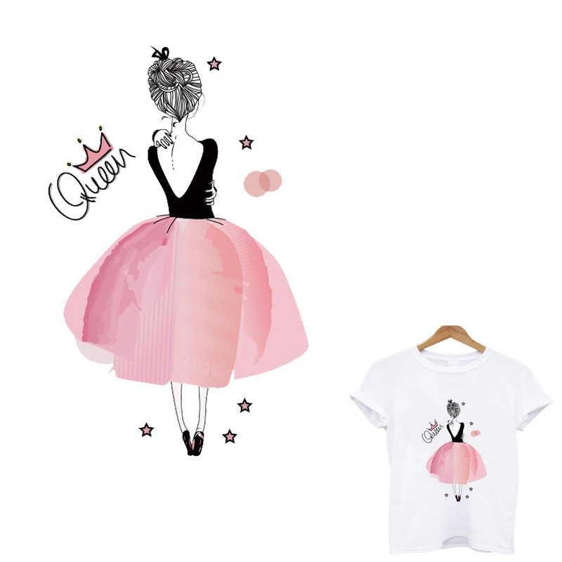 

Ballet fashion girl patch ironing applications for clothing iron on patches stripes for clothes application of one another toppe