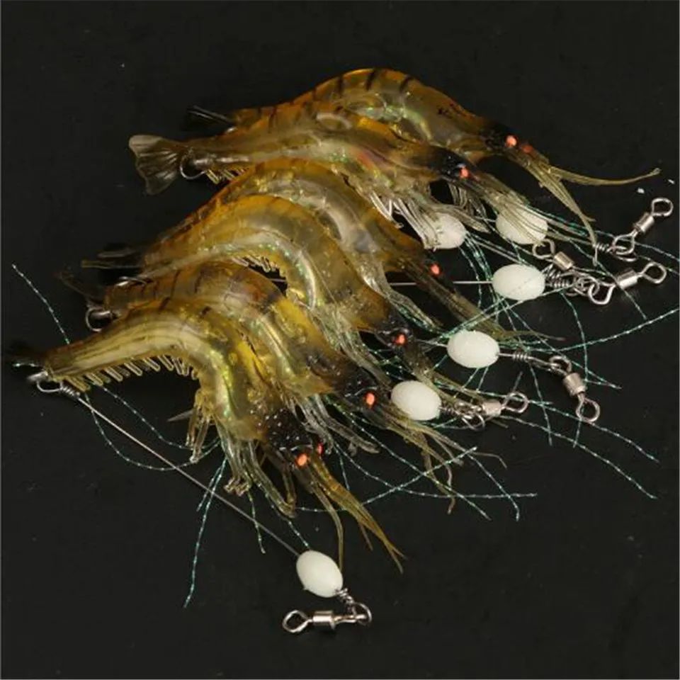Maximumcatch 6 шт. 10 см 6 г светящаяся Мягкая наживка креветка Рыболовная Приманка Мягкая рыболовная приманка креветка - Цвет: Yellow shrimp