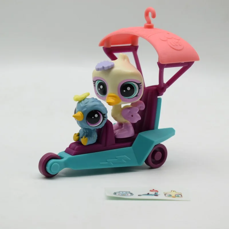 

Lovely lps Toy Turtle and rabbit Tricycle Action Figure Cute Pet toys for children Birthday/Xmas Gift