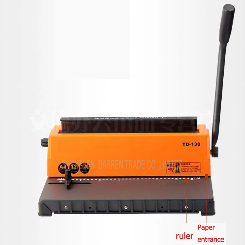 1PC TD 130 Practical 34 holes A4 Manual Comb Book Binding Machine,can punch 12sheets at a time