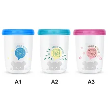 4 шт. многофункциональный контейнер для детского питания хранение грудного молока набор чашки сохранение уплотнения молочный фруктовый сок чашка детская коробочка бутылка для еды