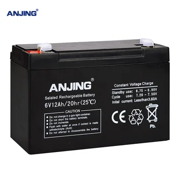 

6V 12AH Battery 6V 12AH for Backup Power LED emergency Light Children Toy Car Lead-acid Accumulator Replacement Maintenance