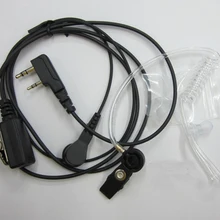 10 шт 2 pin акустическая тайное гарнитура с воздушной трубкой гарнитуры ж/PTT для Kenwood радио TK-3206, TK-3207, TK-3230, TK3300 TK-630 TK-715/730