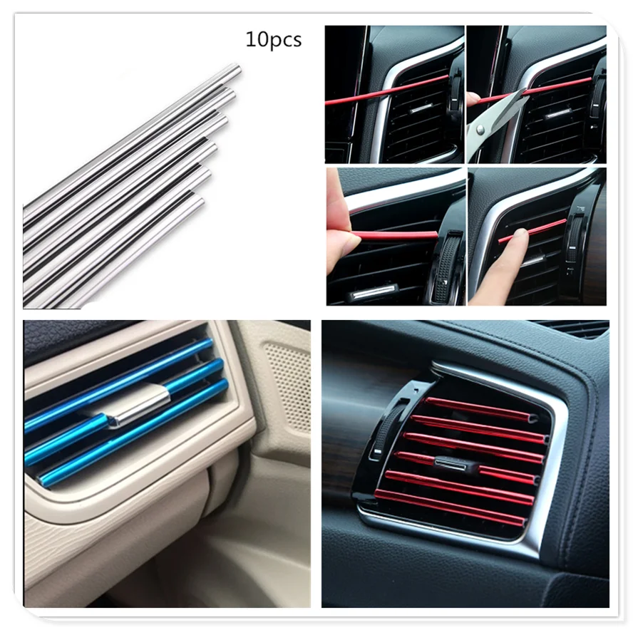 

Car Air Vent Grille cover Rim Outlet decor Strip for Mercedes Benz S550 S500 IAA G500 ML F125 E550 E350 W205 W201 B200 B150