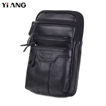 

YIANG Genuine Leather Men Messenger Bag Casual Crossbody Bag Business Men's Handbags Bags for Gift Brand Small Shoulder Bag