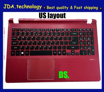 

Wellendorff New Laptop palmrest upper case for ACER V5-572g V5-573g V5-552G US keyboard upper cover with touchpad,Red