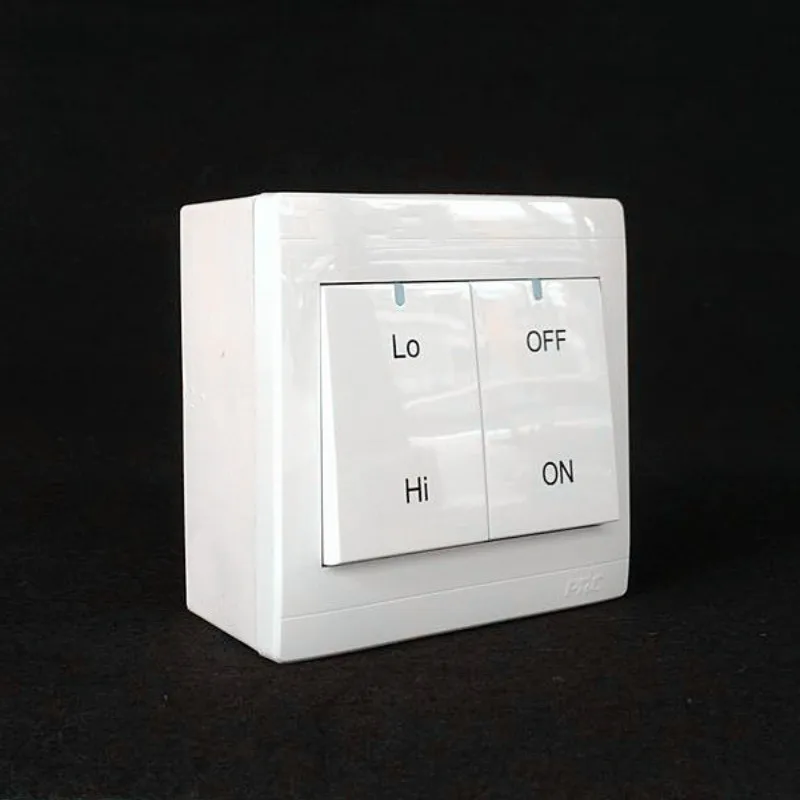 

PVC Pure Cooper Exhaust Fan 2 speed control switch Ventilation fan wall switch 85*85mm for duct fan accessories night vision