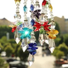 1 шт. радужные кристаллы ангел-хранитель в стиле «Ловца снов» бусина в форме автомобиля Ключи Подвеска Подвесной аксессуар для автомобиля 21 см 7 цветов