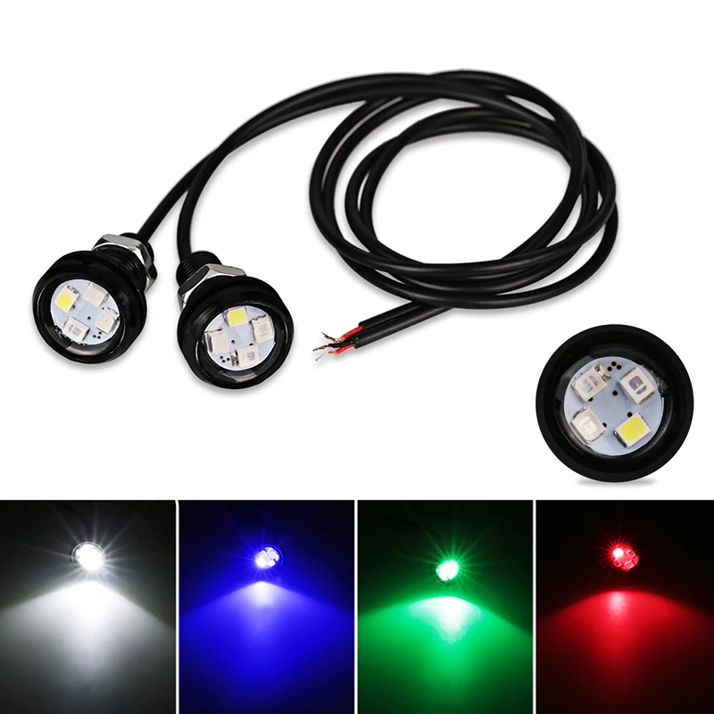 

2PCS Motorcycle Fog Lamps Eagle Eye LED Reverse Backup Lights DRL Daytime Running Light Strobe Flashing DC 12V Moto Accessories