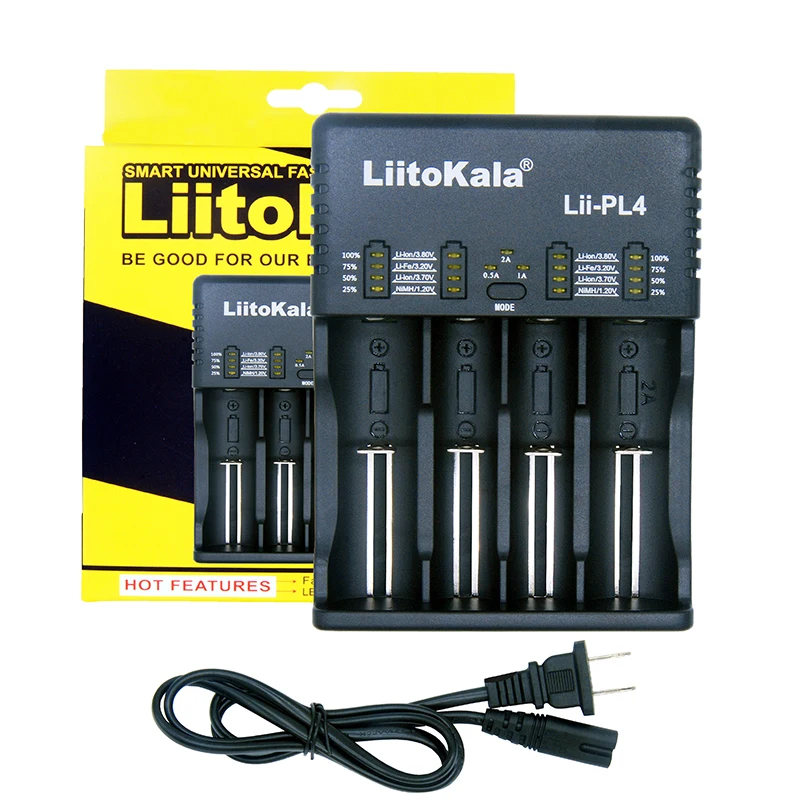 LiitoKala Lii-PD4 Lii-PL4 S1 S2 S4 battery Charger for 18650 26650 21700 18350 AA AAA 3.7V/3.2V/1.2V/1.5V lithium NiMH battery