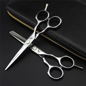 

5.5 inch Sale Sliver Japan Hair Scissors Teflon Shears Cheap Hairdressing Scissors Barber Thinning Scissors Hairdresser Razor Ha
