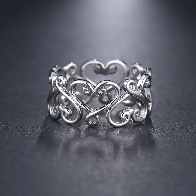 EMMAYA кольцо с простым дизайном любовь сердце кольцо оригинальные свадебные ювелирные изделия низкая цена