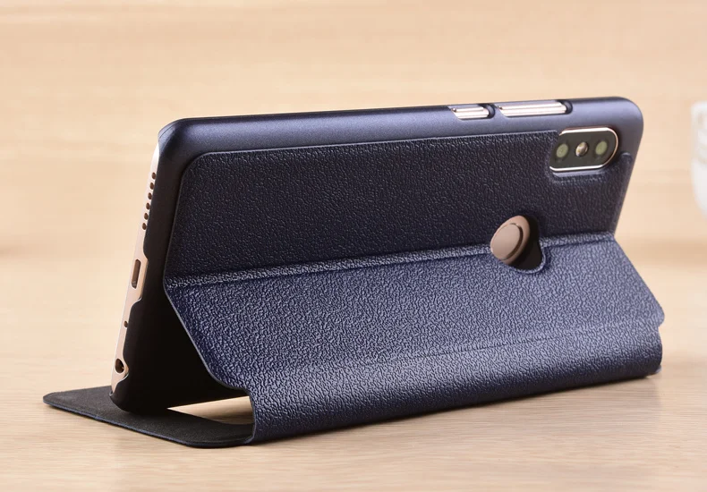 Чехол для Xiaomi Redmi Note 7 6A Роскошный ультра тонкий защитный кожаный чехол жесткий