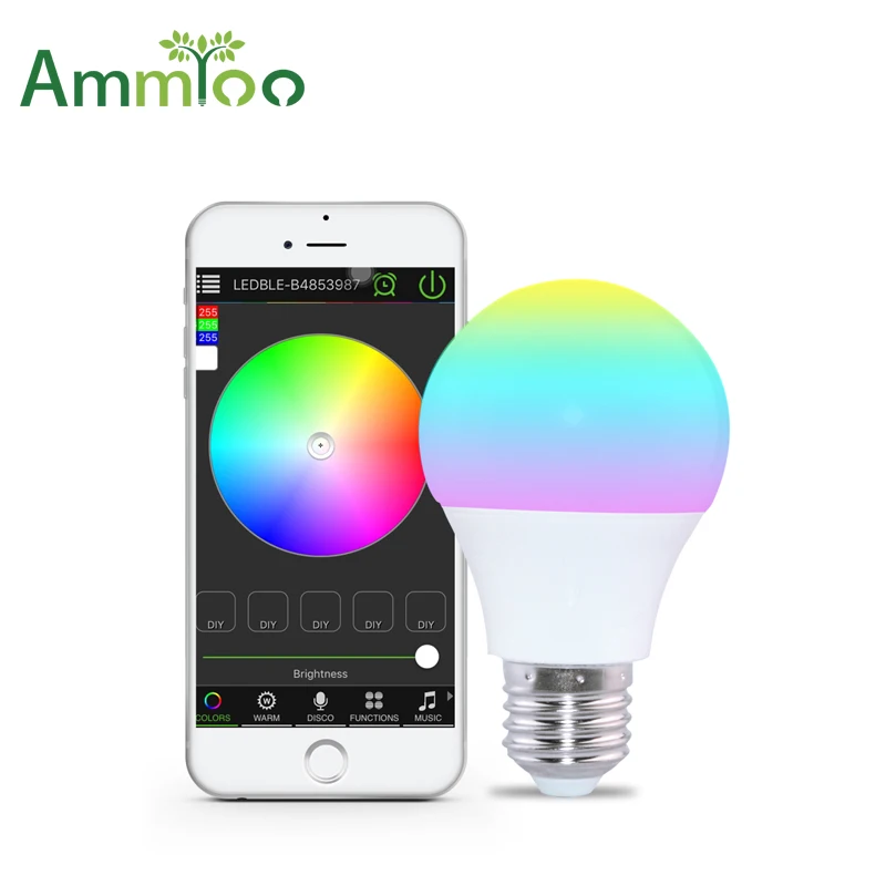 

Dimmable 4.5W E27 RGBW Led Lamp Bulb Bluetooth 4.0 Smart Lighting AC85-265V 110V 220V Bombillas Led Light Color Change for Home