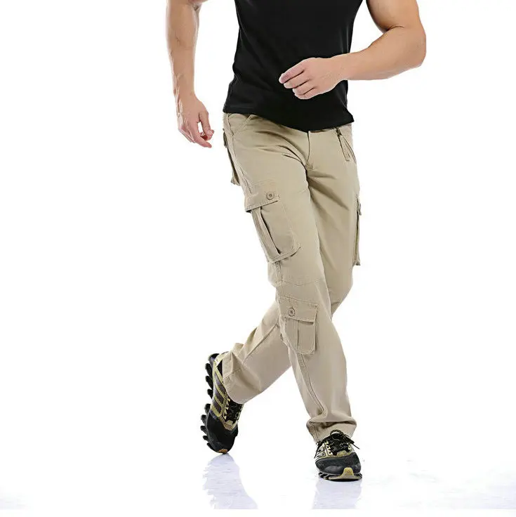 Новые тактические брюки в стиле сафари, мужские камуфляжные штаны для бега, повседневные хлопковые брюки с несколькими карманами, военные камуфляжные мужские брюки-карго