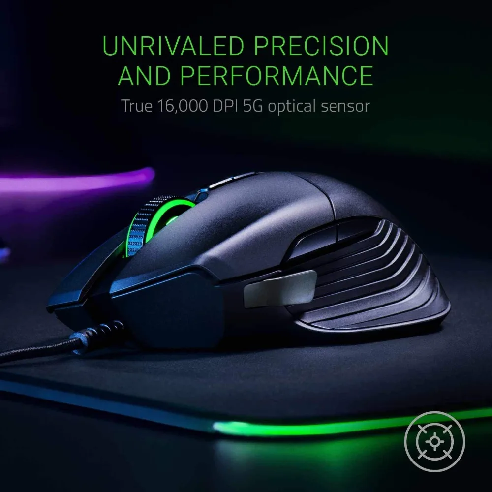 Игровая мышь razer Basilisk 16000 dpi 5G оптический сенсор Chroma RGB FPS настраиваемая колесо