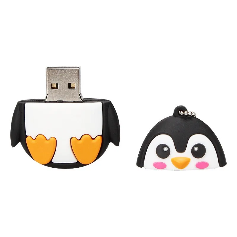 Мультфильм милый пингвин сова лиса ручка USB флэш-накопитель Флешка 4 ГБ 8 ГБ 16 ГБ 32 ГБ 64 Гб карта памяти животные U диск