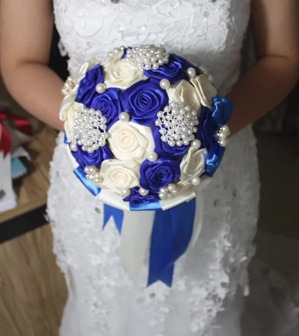 4103 18 De Réductionperle élégante Fleurs De Mariage Bouquets De Mariée Cristal Scintillant Bouquet Mariée Demoiselle Dhonneur Bouquet De