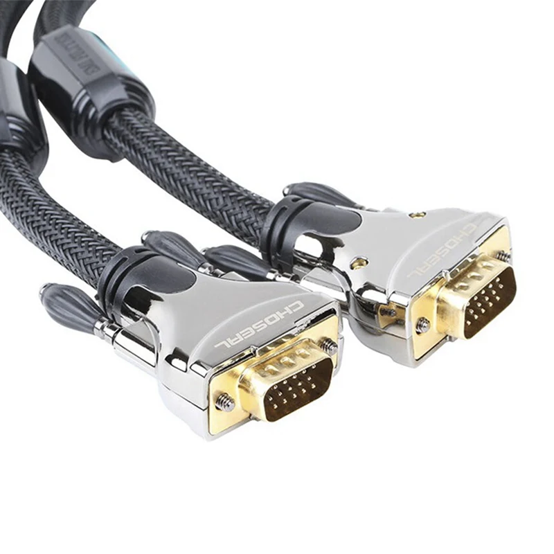 Choseal VGA(3+ 9) Мужской кабель 1 м-25 м двойной Магнитный кольцевой инженерный кабель usb-c/HDMI для MacBook Pro tv Box проектор компьютерный монитор