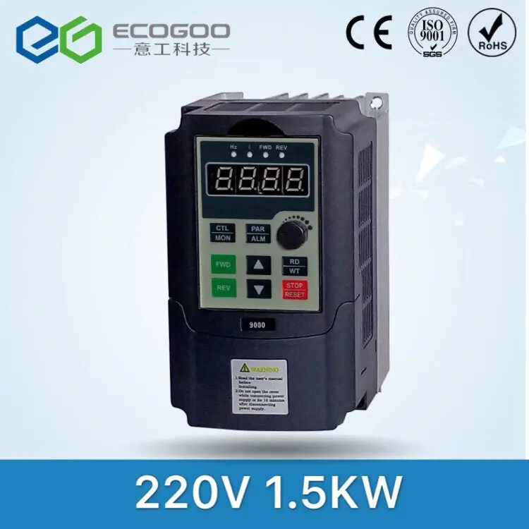 

VFD Inverter frequency Converter 1.5kw input 220v single & output 3phase 220v Feee-Shipping
