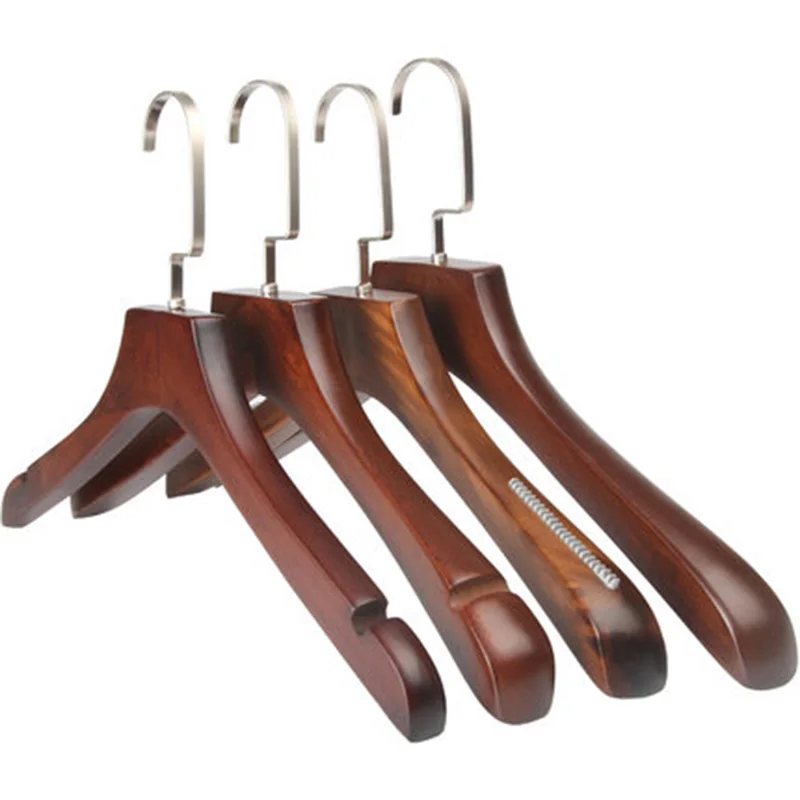 

5 pcs/lot Vintga Wooden Coat Hangers for Adult Solid Wood Kids Clothes Hanger Garment Shop Clothing Hanging