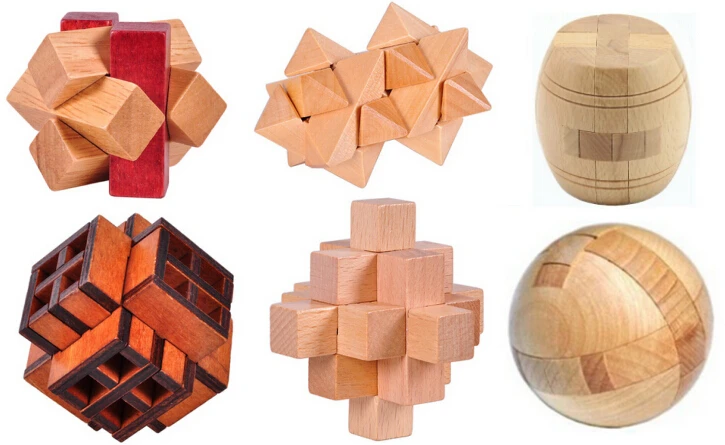 Ideaal uitlaat Buiten Set Van 6 Stuks Classic 3D Houten Braam Puzzel Iq Wood Hersenkraker Puzzels  Spel Voor Volwassenen Kinderen|puzzle wholesale|puzzle games applepuzzle  heart - AliExpress